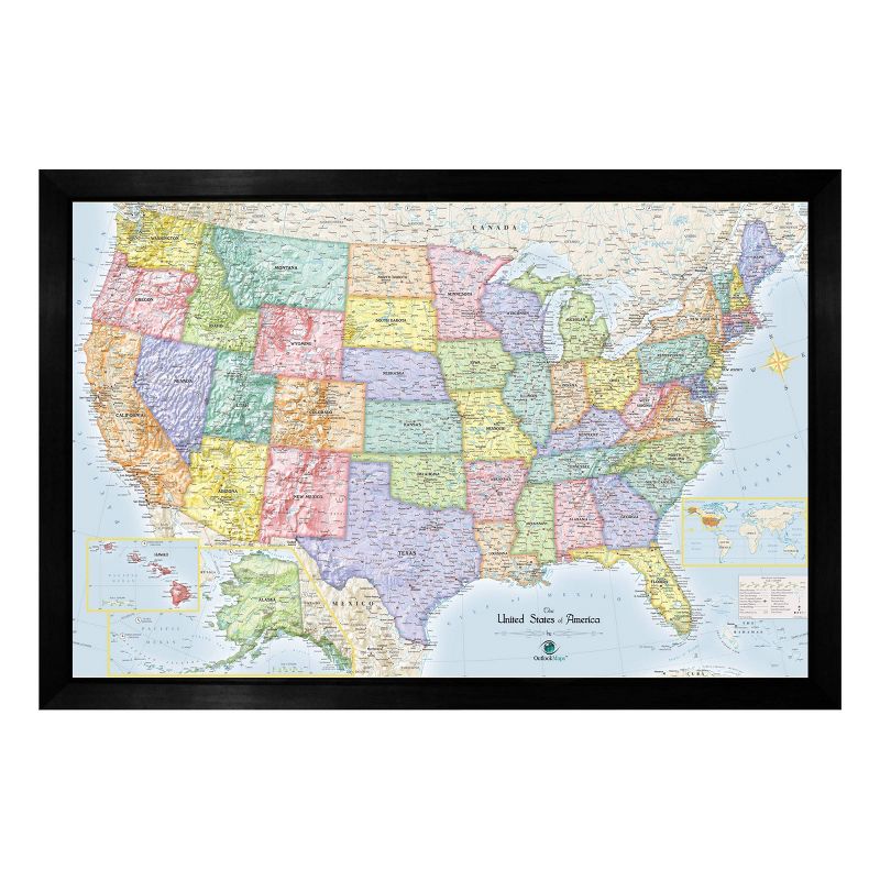 Home Magnetics US Map - XL Blue, 1 of 5
