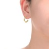 Sophisticated 14K Yellow Gold Open Hoop Earrings with a Modern and Elegant Design for Timeless Style - 2 of 3