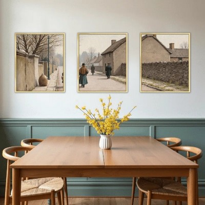 Floral Canvas Wall Art with Strong Artistic and Visual Aesthetics,3 - Pieces