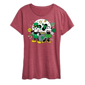 Women's - Disney - Mickey And Minnie Pot Of Gold Short Sleeve Graphic T-Shirt - 1 of 4