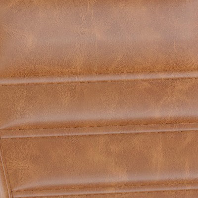 Whitney High-Back Brown LeatherSoft Executive Swivel Chair with Black Metal Frame