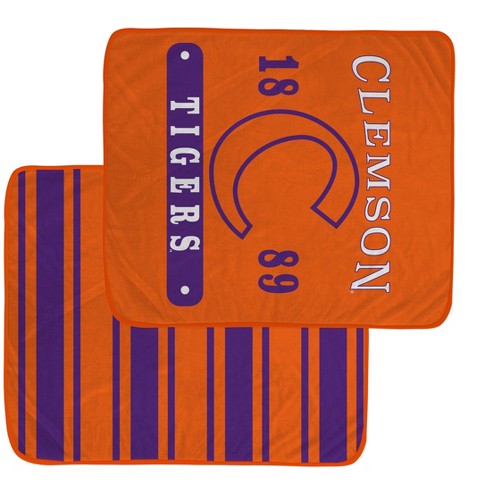 NCAA Clemson Tigers Varsity Plaque Double Sided Royal Plush Blanket - image 1 of 1