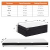 FURNIinspire Mattresses 3 Inch Twin Size Foldable Mattress Flush 3-Fold Mattress for Pressure Relief Comfort Sleep, White, 75"*38"*3" - 3 of 4