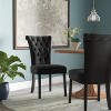 Vynxaria French Country KD Dining Chair Set - Elegant Upholstered Chairs with Weathered Finish - 4 of 4