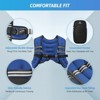 Attop Weighted Vest 6-30lb with Reflective Strips for Workout, Strength Training, Running, Fitness, Muscle Building, Weight Loss, Blue - 2 of 4