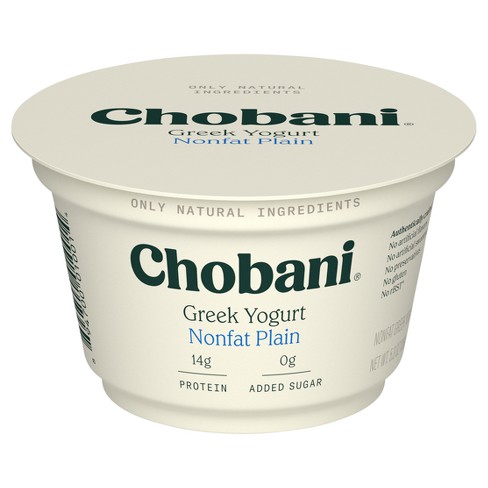 Chobani Plain Nonfat Greek Yogurt - 5.3oz