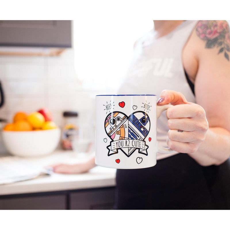Silver Buffalo Star Wars "You R2 Cute" Ceramic Coffee Mug | Holds 20 Ounces | Toynk Exclusive, 2 of 7