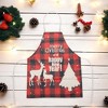 Unique Bargains Christmas Aprons Linen Red Black Beige 21.65"x26.77" 1 Pcs - 2 of 4