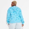 Women's Stitch Zip-Up Graphic Hoodie Sweatshirt - Blue - 2 of 3