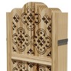 Spassway Rustic Folding Wood Room Divider Vintage Freestand Privacy Screen for Room Seperation Living Room Bedroom Office Room - 4 of 4