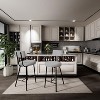 Height Bar Stools Set of 4, Upholstered Counter Height Bar Chair with Round Seat, Modern Barstools with Back and Metal Footrest - 2 of 4