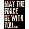Girl's Star Wars May the Force Be With You Floral Quote Crop T-Shirt - 2 of 3