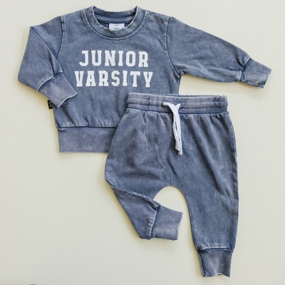 Kids JV Acid Wash Jogger Sweatsuit Set - Olive + Scout