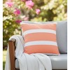 Manual Woodworkers & Weavers Coral Stripe Climaweave Decorative Pillow 18 Inch - 2 of 3