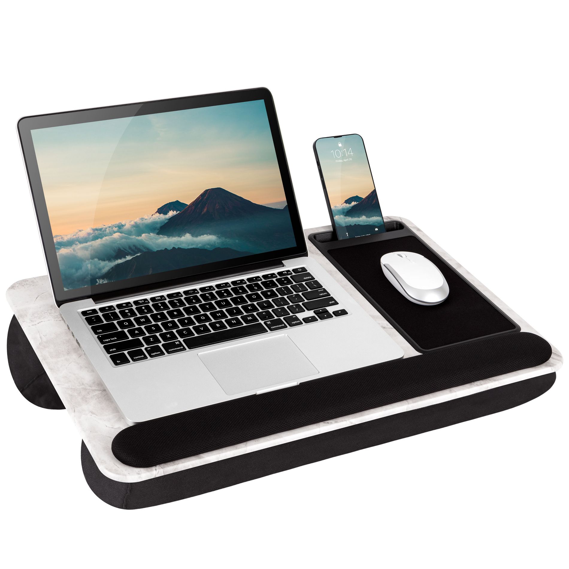 LAPGEAR Home Office Pro Lap Desk, White Marble