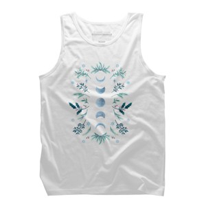 Men's Design By Humans Moonlight Garden - Teal Snow By EpisodicDrawing Tank Top - 1 of 3