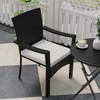 Resenkos Rattan Bistro Set, Porch, Backyard, Garden, White - 4 of 4