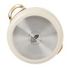 Bloomhouse 6 Quart Heavy Duty Aluminum Premium PFA Free Ceramic Nonstick Dutch Oven Pot with Lid - Linen White with Gold Handle - 2 of 4
