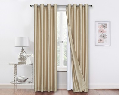 GoodGram Kate Aurora Living 2 Pack Double Layered 100% Blackout And Sheer Window Curtains