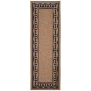Washable Geometric Bordered Living Room Rugs, Soft Non Slip Bedroom Dining Room Carpet, Low Pile Floor Cover for Home Office - 1 of 4