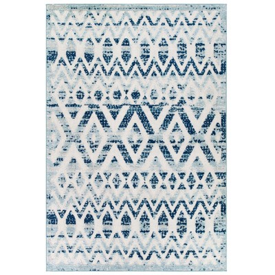 Modway Reflect Tamako 8x10 Area Rug – Moroccan Trellis Rug with Diamond and Chevron Design, Indoor/Outdoor Use