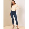 INSPIRE CHIC Women's Floral Embroidery Sheer Long Sleeves Lace Blouse - 3 of 4
