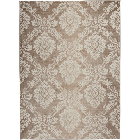 Nourison Elation Etn03 Indoor Only Area Rug - Ivory Mocha 4' X 6' : Target