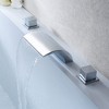 Sumerain Deck Mount Tub Faucet filler, 2 Knob Handle Waterfall Roman Tub Faucet, Chrome Finish - 3 of 4