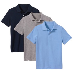JumpStart Classic Boy's Short Sleeve Polo Shirt-3 Pack - 1 of 2