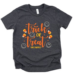 SmileyWorld Trick or Treat Candy - Youth Short Sleeve Graphic T-Shirt and Toddler Short Sleeve Graphic T-Shirt - 1 of 4