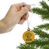 North Dakota State Bison Secondary Mini Small Tiny Wood Christmas Tree Holiday Ornament - 2 of 4