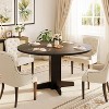 Round Dining Table for 4, 47 Inch Round Dinner Table, Farmhouse Circle Kitchen Table for Dining Room, Kitchen, Living Room (Table Only) - 4 of 4