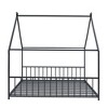 MAYEERTY Full Size Metal House Bed, Kids Bedroom, White - 4 of 4