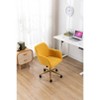 Lyngins Modern Teddy Wool Home Office Desk Chair,Small Swivel Task Chair for Office,Study,Vanity Room - 4 of 4