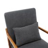 Sapphtopaz Accent Chair Arm Chair Comfortable Lounge Reading Chair with 1 Lumbar Pillow for Living Room, Bedroom, Office - 2 of 4
