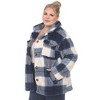 White Mark  Plus Size Plaid Shacket - 2 of 4