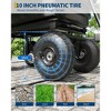 4 Cu. Ft. Poly Dump Cart - Heavy Duty 600 LBS Garden Cart, 10" No-Flat Tires & 180° Handle, Rust-Proof, for Yard, Landscaping, Gardening - 3 of 4