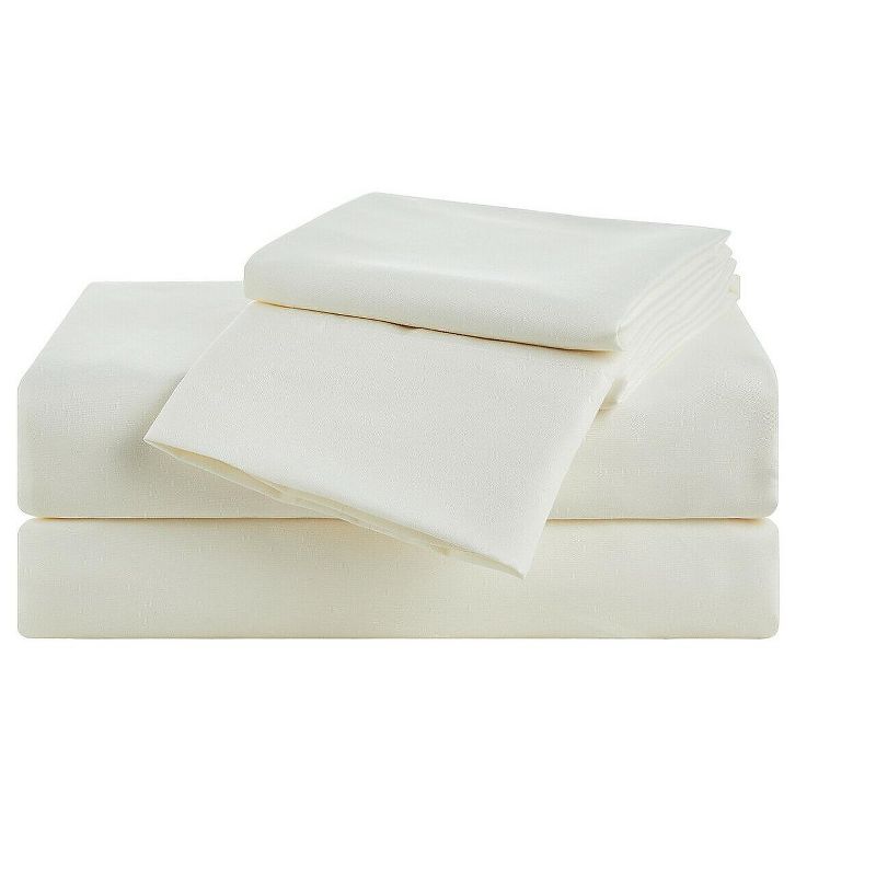 Kate Aurora Hotel Living Ultra Soft Microfiber Hypoallergenic Sheet Sets - Ivory, Full, 2 of 5