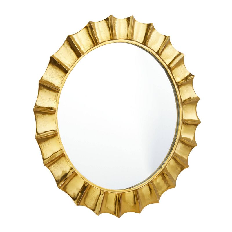 Modern Aluminum Starburst Wall Mirror Gold - Olivia &#38; May, 4 of 5