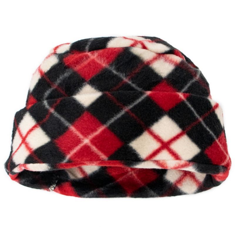 Women's Plaid 3-Piece Fleece Winter Set gloves scarf Hat, 4 of 6