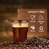 Itopfox Reusable Glass Tumbler with Straw and Lid, 2 Pack Travel Coffee Cup for Iced Tea, Office, Camping, Outdoor Use, Party, Gift, Amber - 4 of 4