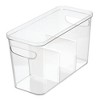 iDesign 8x12x8 Crisp Divided Bin Clear