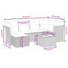 vidaXL 7 Piece Patio Sofa Set with Cushions Beige and Cream Poly Rattan - Without Storage - 4 of 4