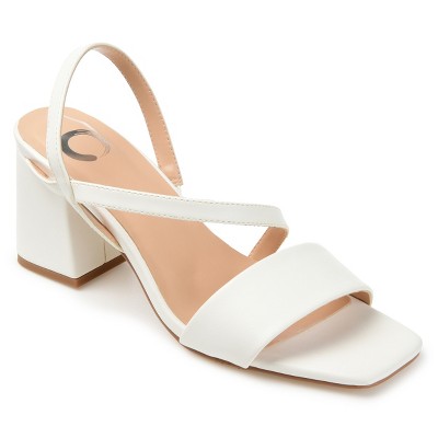 Journee Collection Womens Lirryc Open Toe Mid Block Heel Pumps