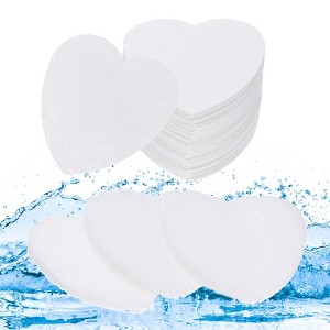 Unique Bargains Daily Skincare Home Travel Compressed Heart Shape Facial Sponges 2.5" 60 Pcs - 1 of 4