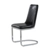 HomeRoots Set of Two Black and Silver Upholstered Dining Side Chairs - 4 of 4