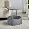 LEDREM Small Side Table with Storage Round End Tables Living Room Side Tables for Small Spaces Bedroom - 3 of 4