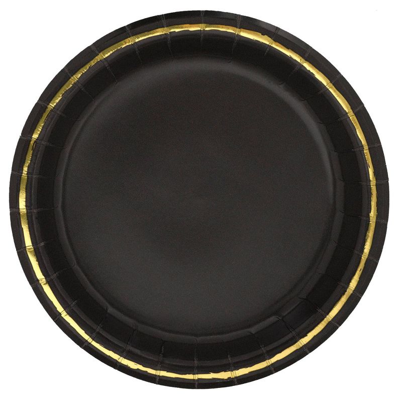 20ct 8.5&#34; Dinner Paper Plates Black - Spritz&#8482;, 1 of 3
