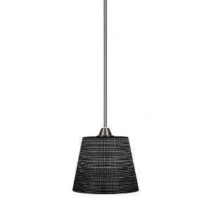 Toltec Lighting Paramount 1 - Light Pendant in  Brushed Nickel with 10" Black Matrix Shade - 1 of 1
