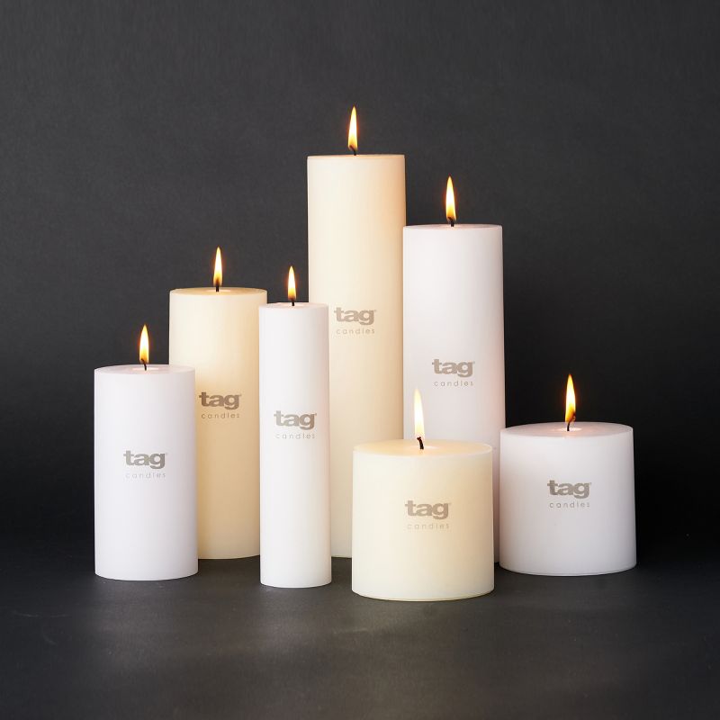 tagltd Chapel Mini Pillar 2x2 Ivory Candles Set Of 4 Unscented Paraffin Wax Drip-Free Long Burning 12 Hours For Home Decor Wedding Parties, 5 of 7